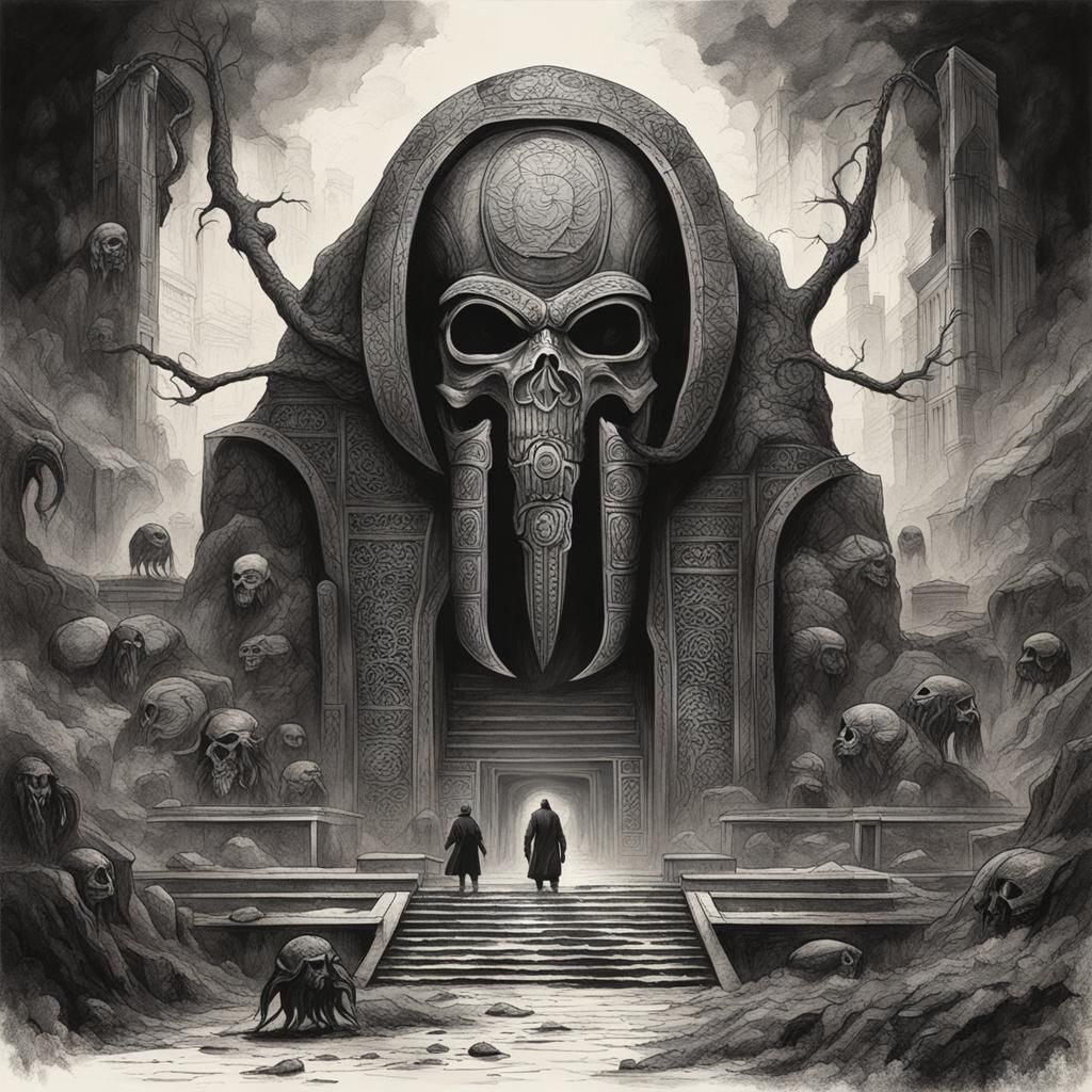 Sinister Journey into the Unknown: A Fantasy Scene