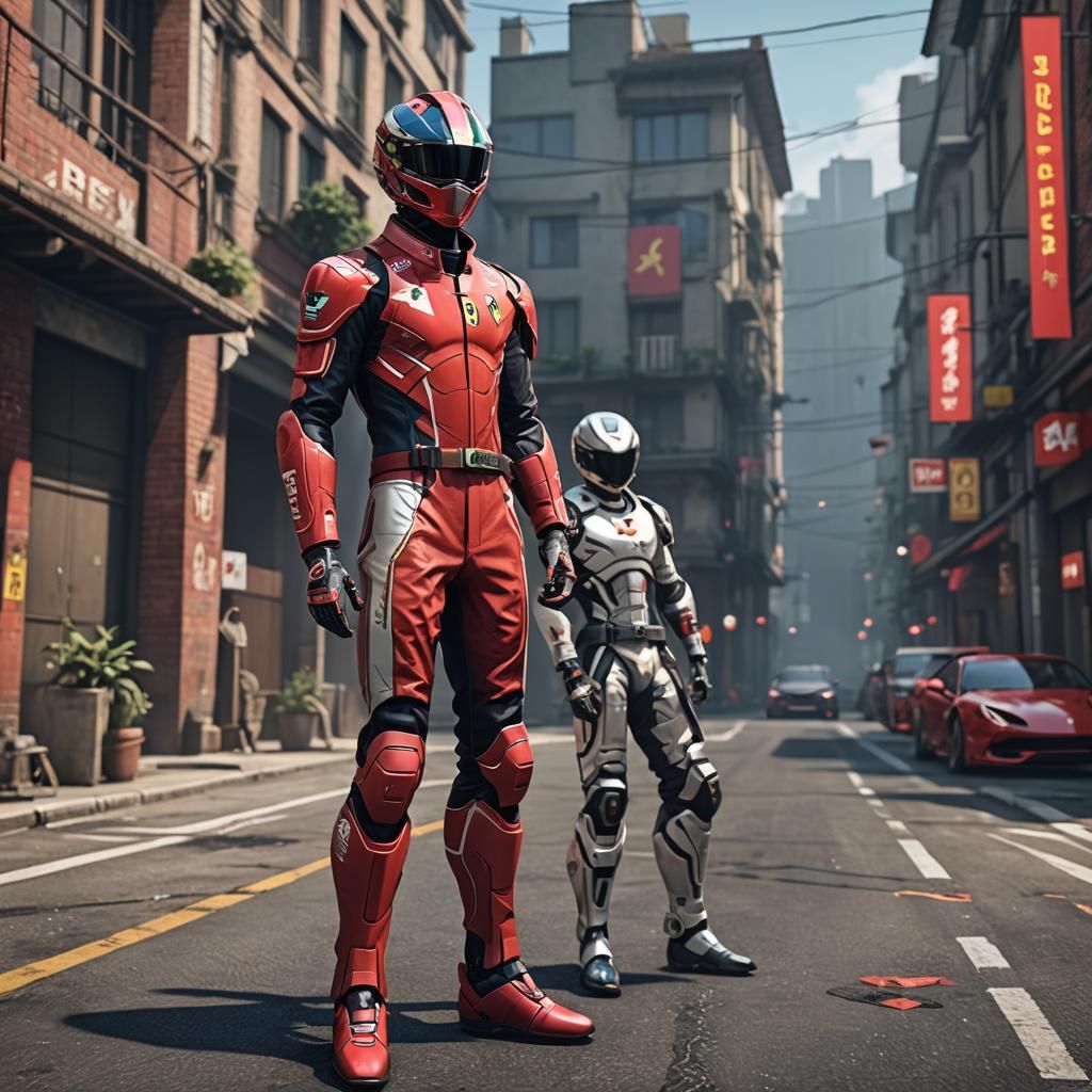 Ferrari as Anime Game Character in 3D