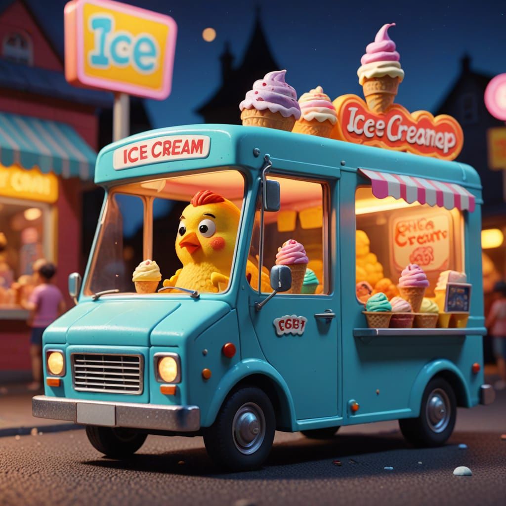 Sad Chick at Sold Out Ice Cream Van