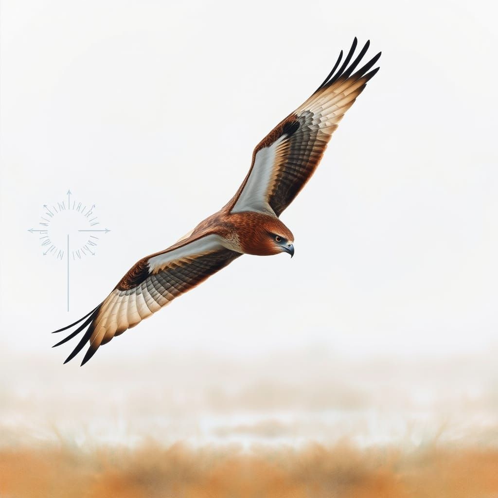 Northern Harrier Flight: Ornithological Art