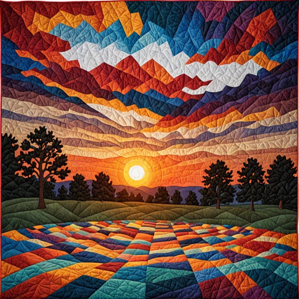 Volumetric Quilt Captures a Vibrant Sunset