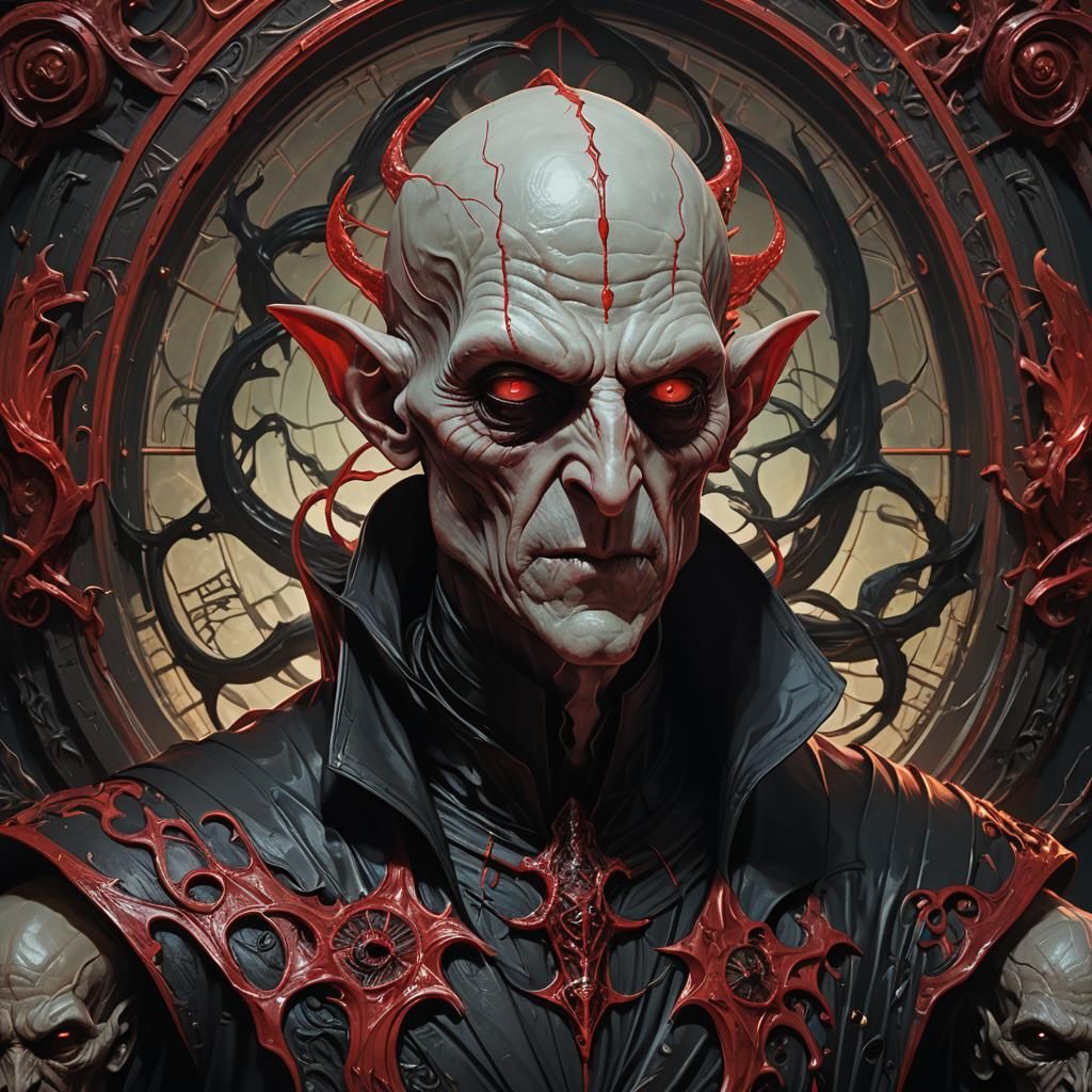 Lovecraftian Bioluminescent Nosferatu Portrait