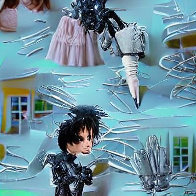 Edward Scissorhands: A Gothic Digital Art Portrait