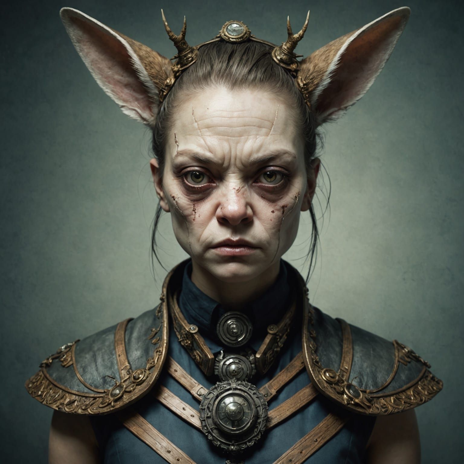 Biopunk Taxidermist Portrait in Studio Lighting