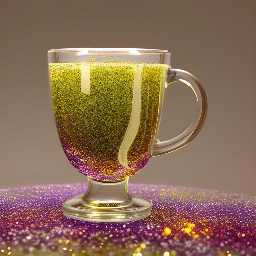 Glowing Earth in Glittering Teacup: Luxury Photo