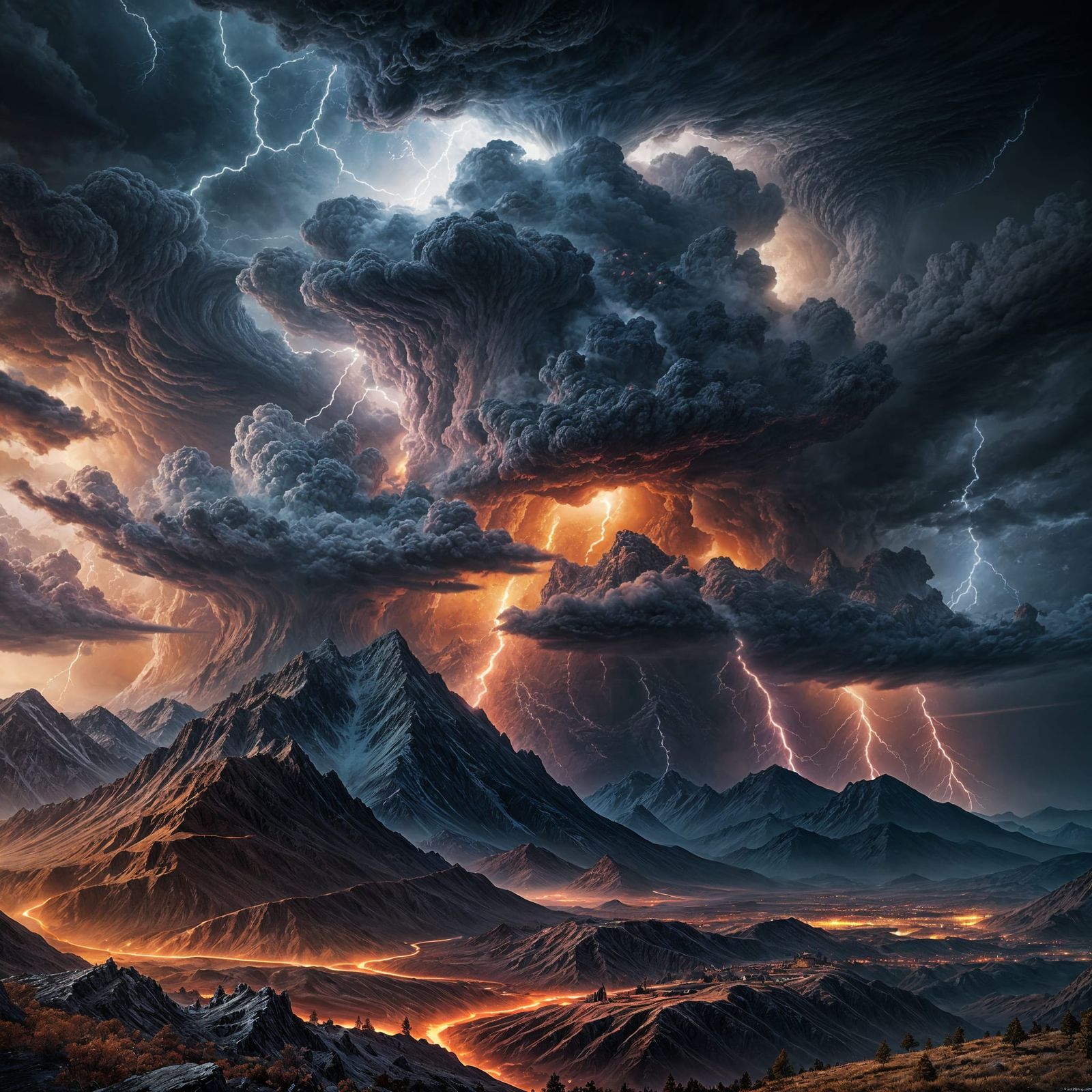 Hyperrealistic Geostorm in Detailed Matte Painting Style