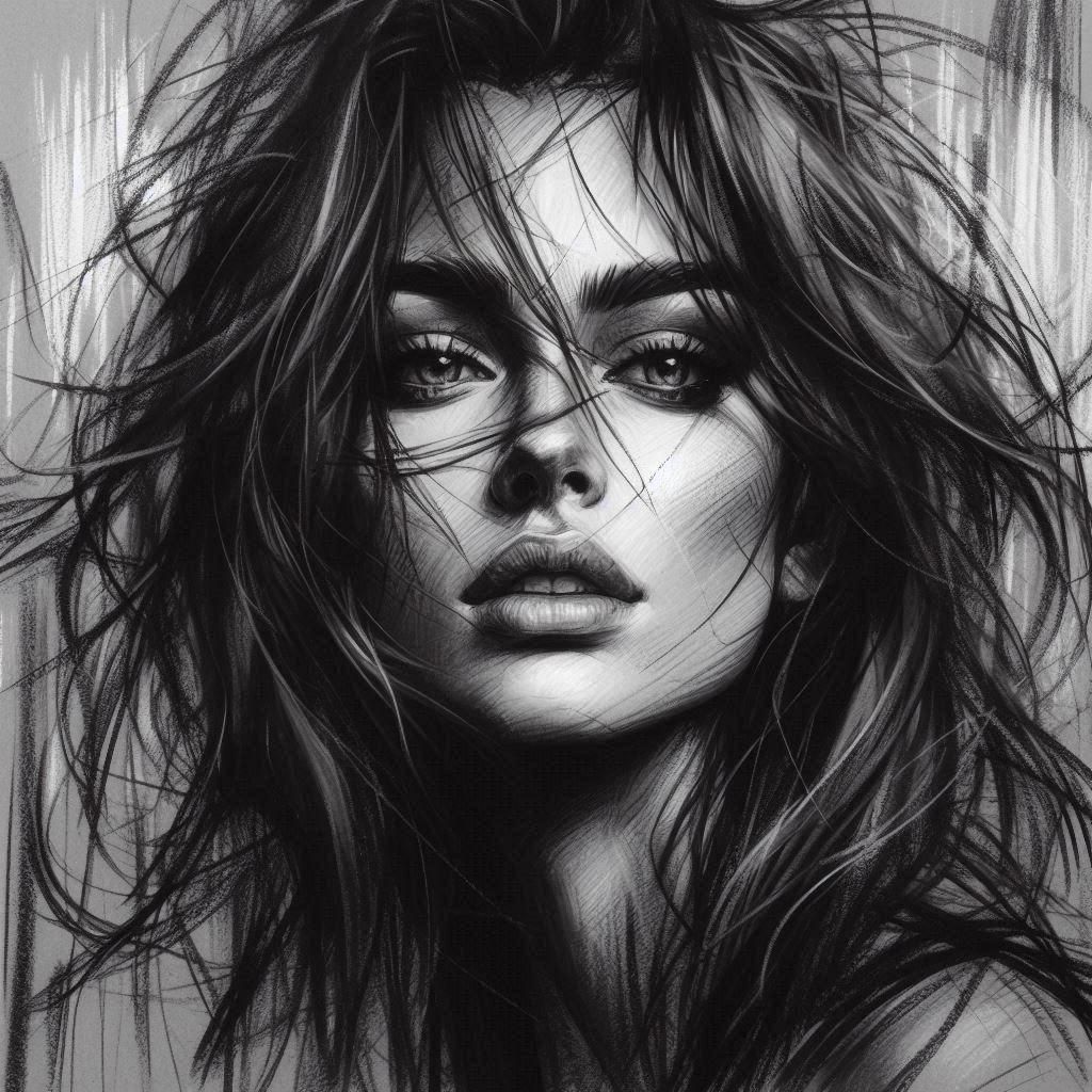 Detailed Charcoal Drawing