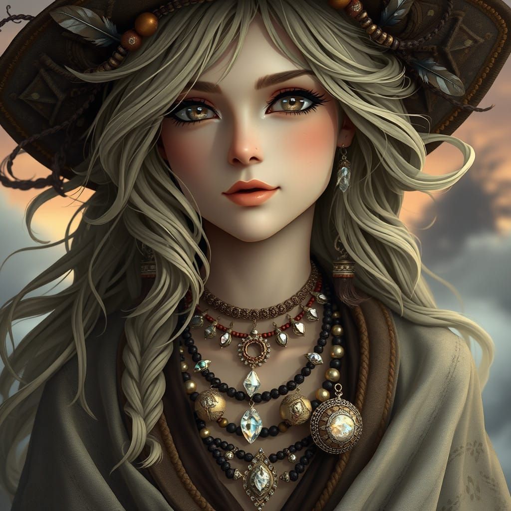 Enchanting Bohemian Witch with Mystical Energy