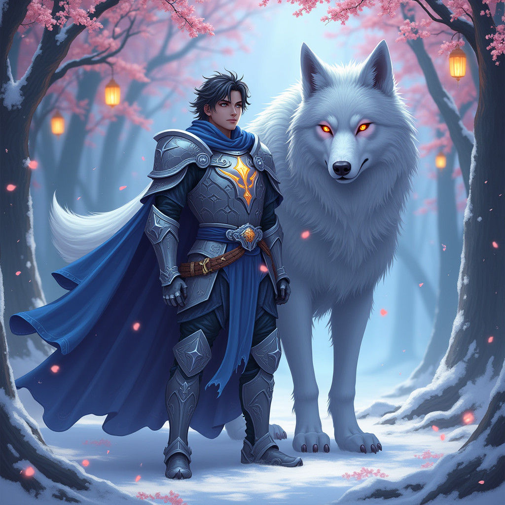 Anime Key Visual: Aaron and Aphmau in Mystical Forest