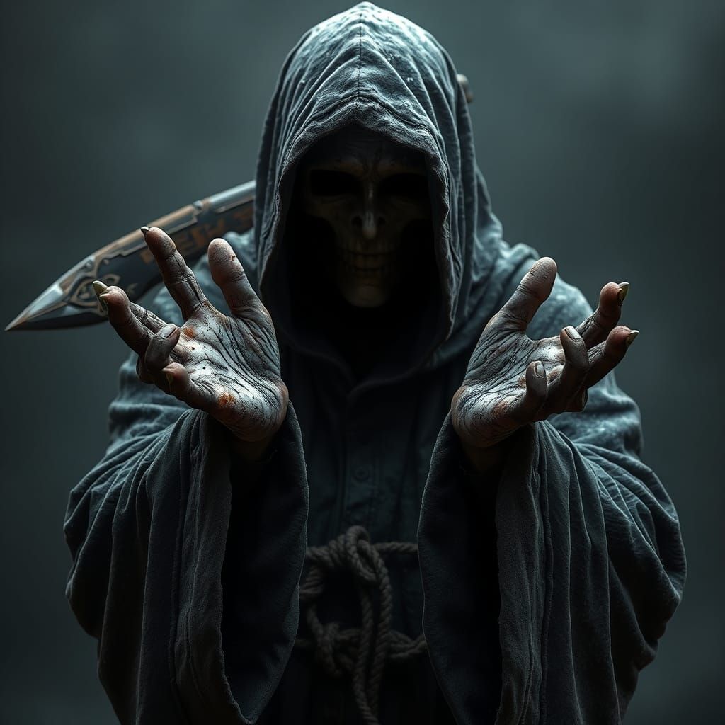 Hyper-Detailed Grim Reaper in Ultra-Realistic 8K
