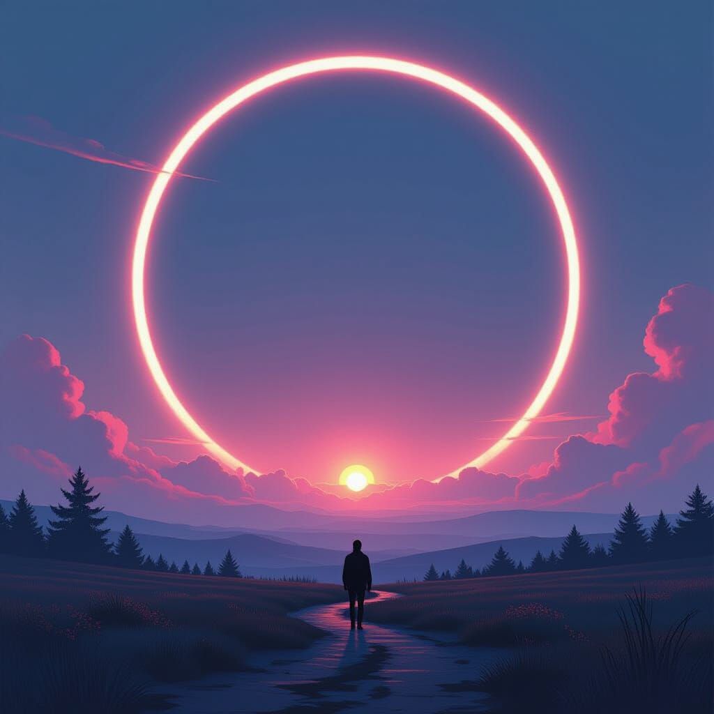 Ethereal Aura in Abstract Expressionist Style