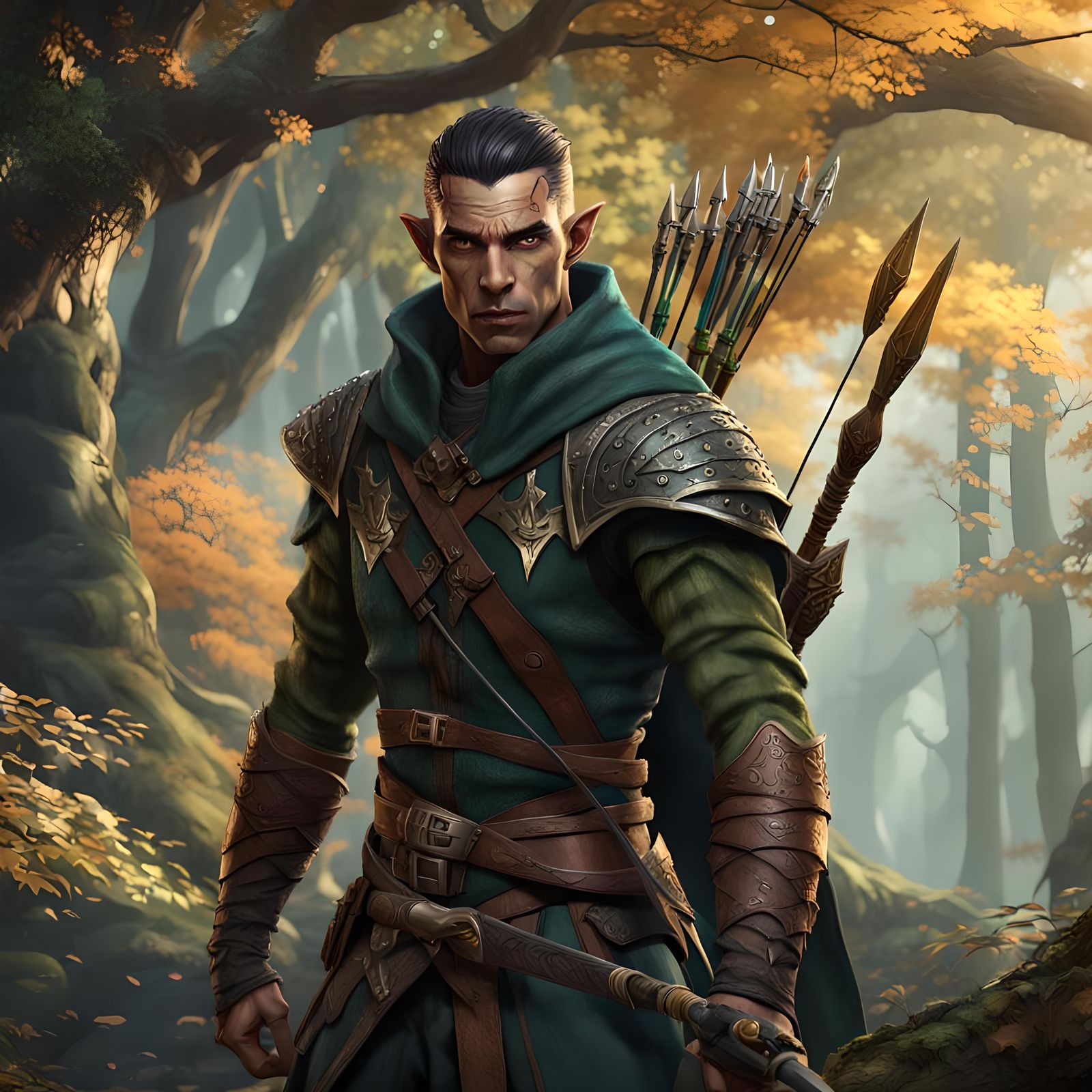 Wood Elf Rogue Ready for Adventure