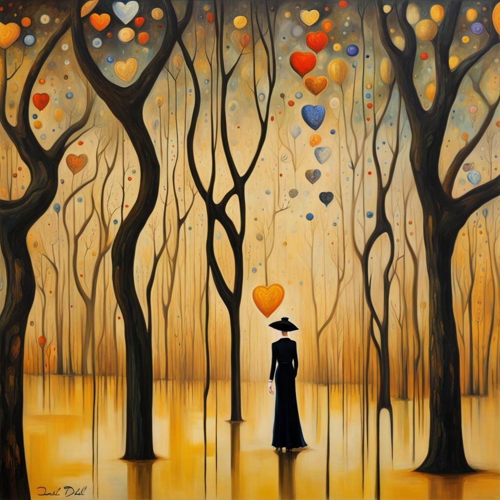 Surreal Melting New York City, Klimt and Dali Style