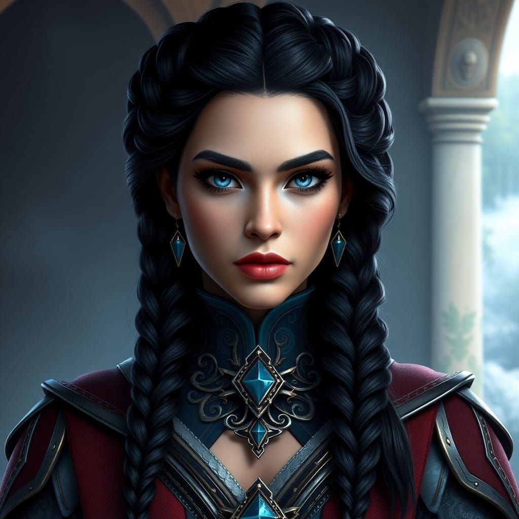 Elegant Fantasy Lady in Regal Attire