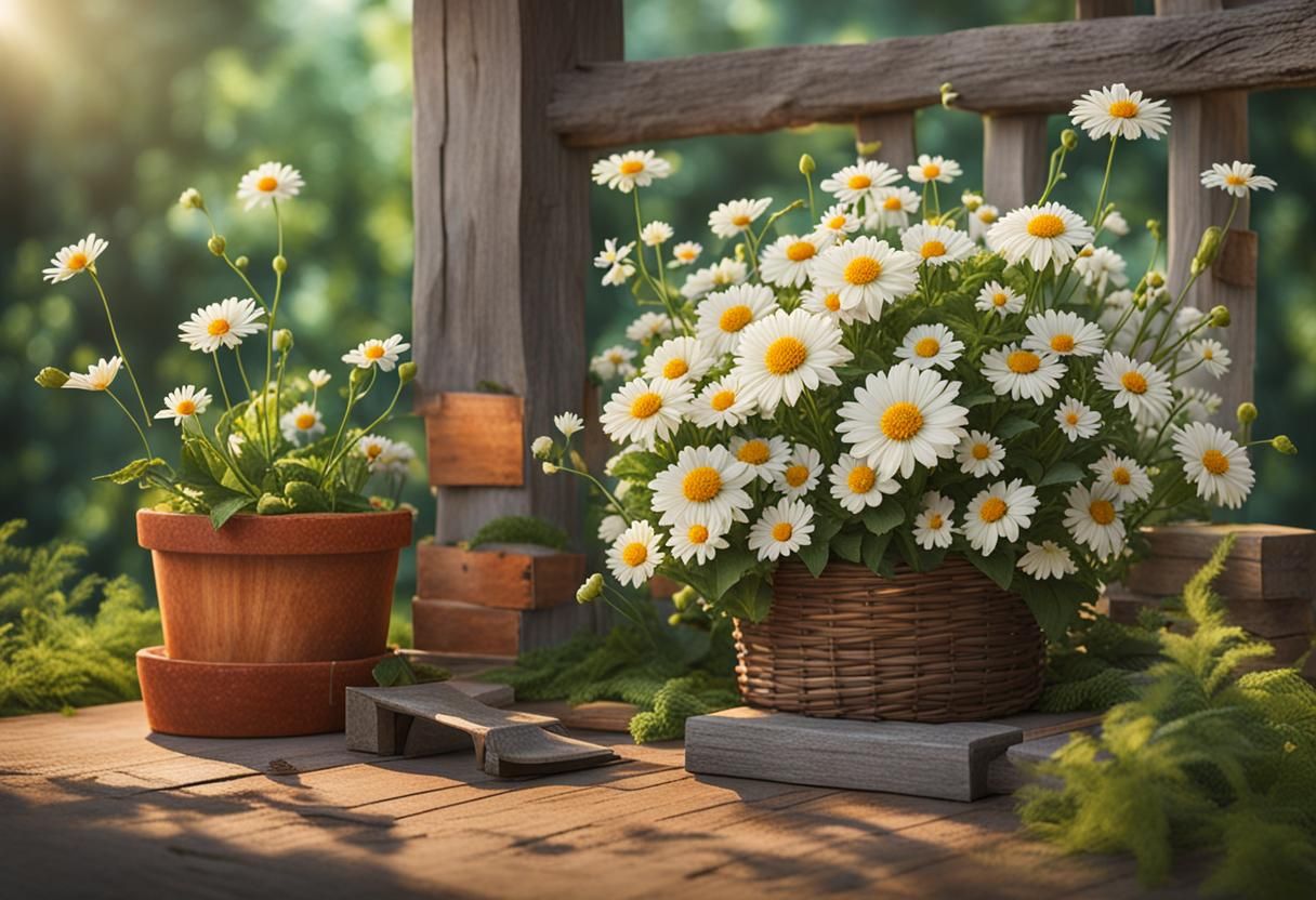 Realistic Flower Garden Background