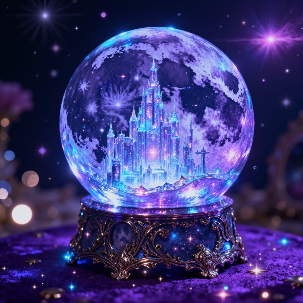 Moon Snowglobe