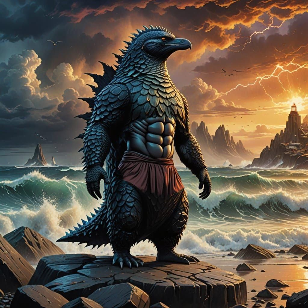 Chiseled Athlete in Warm Golden Light