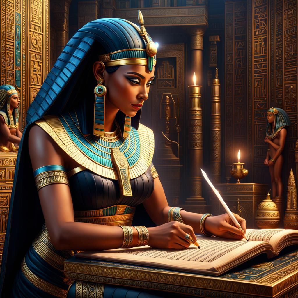 Seshat, Egyptian goddess of wisdom knowledge and writing