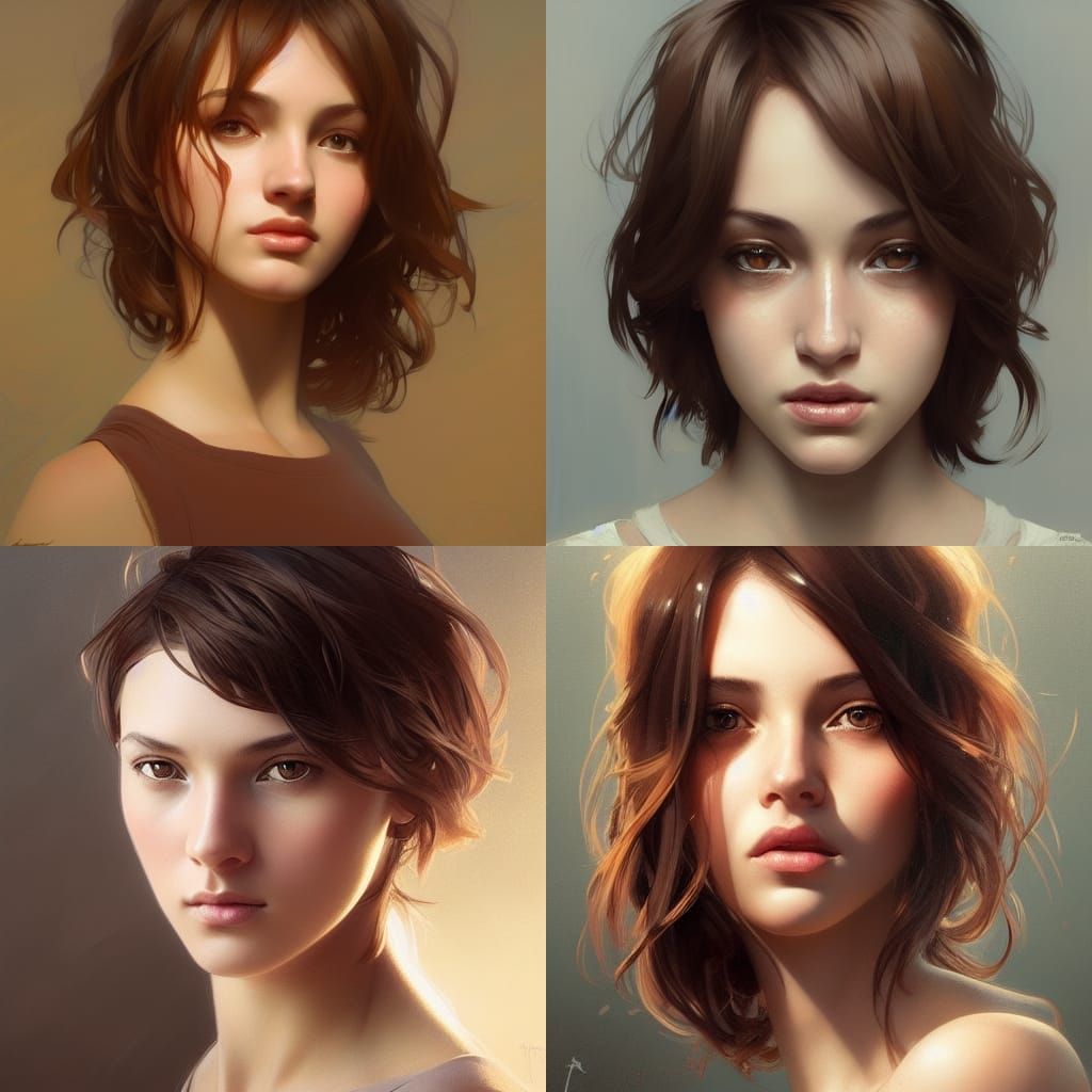 Beautiful Teen Portrait in Hyperrealistic Digital Art Style