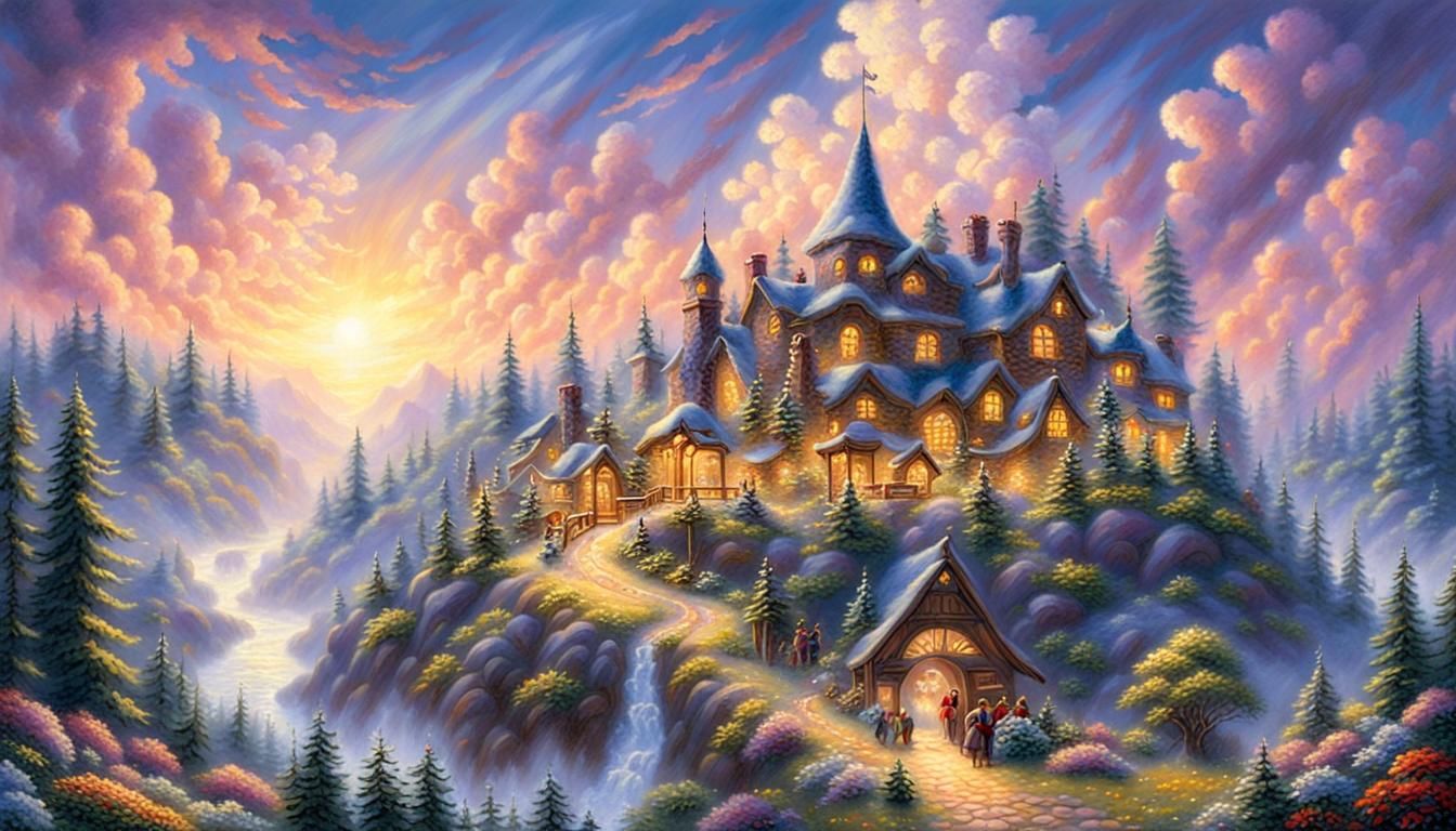 Ethereal Fantasy Scene in Hyperdetailed Style