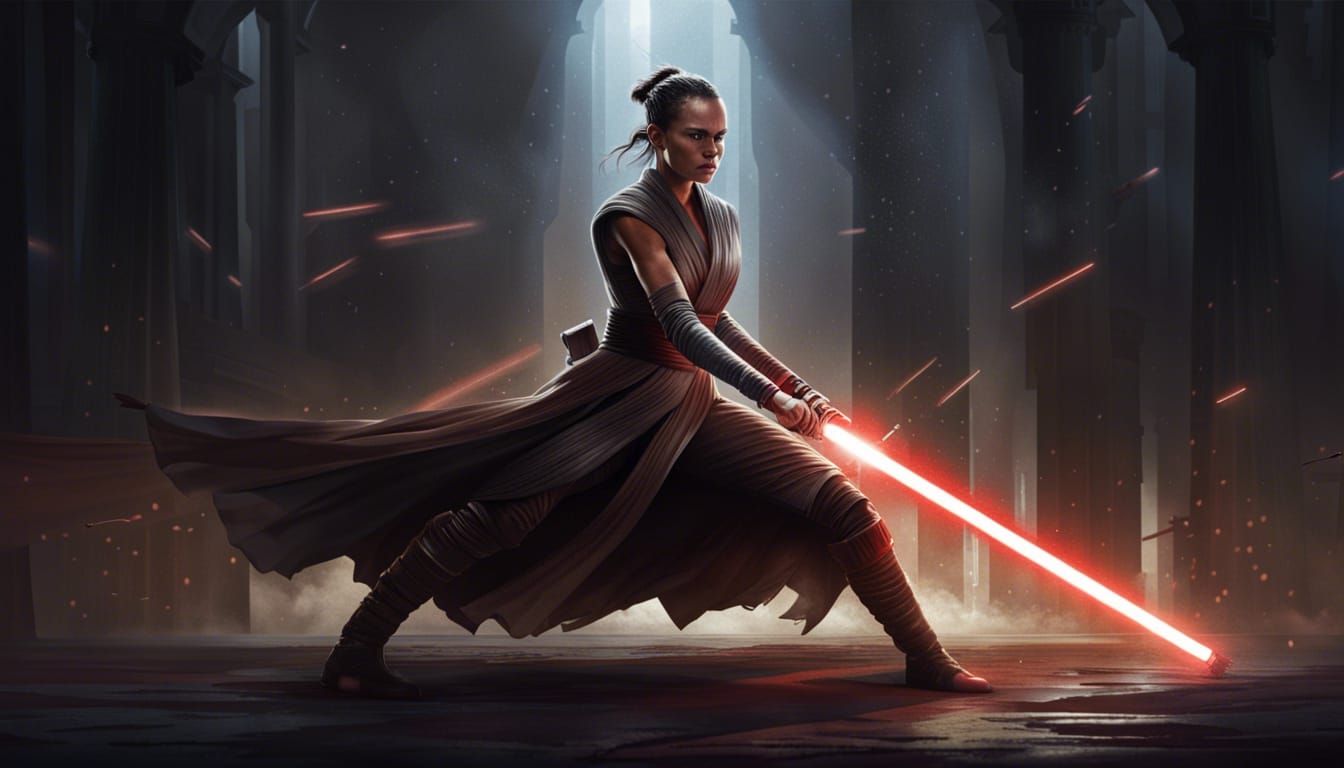 Dark Rey Lightsaber Duel: A Moment of Conflict
