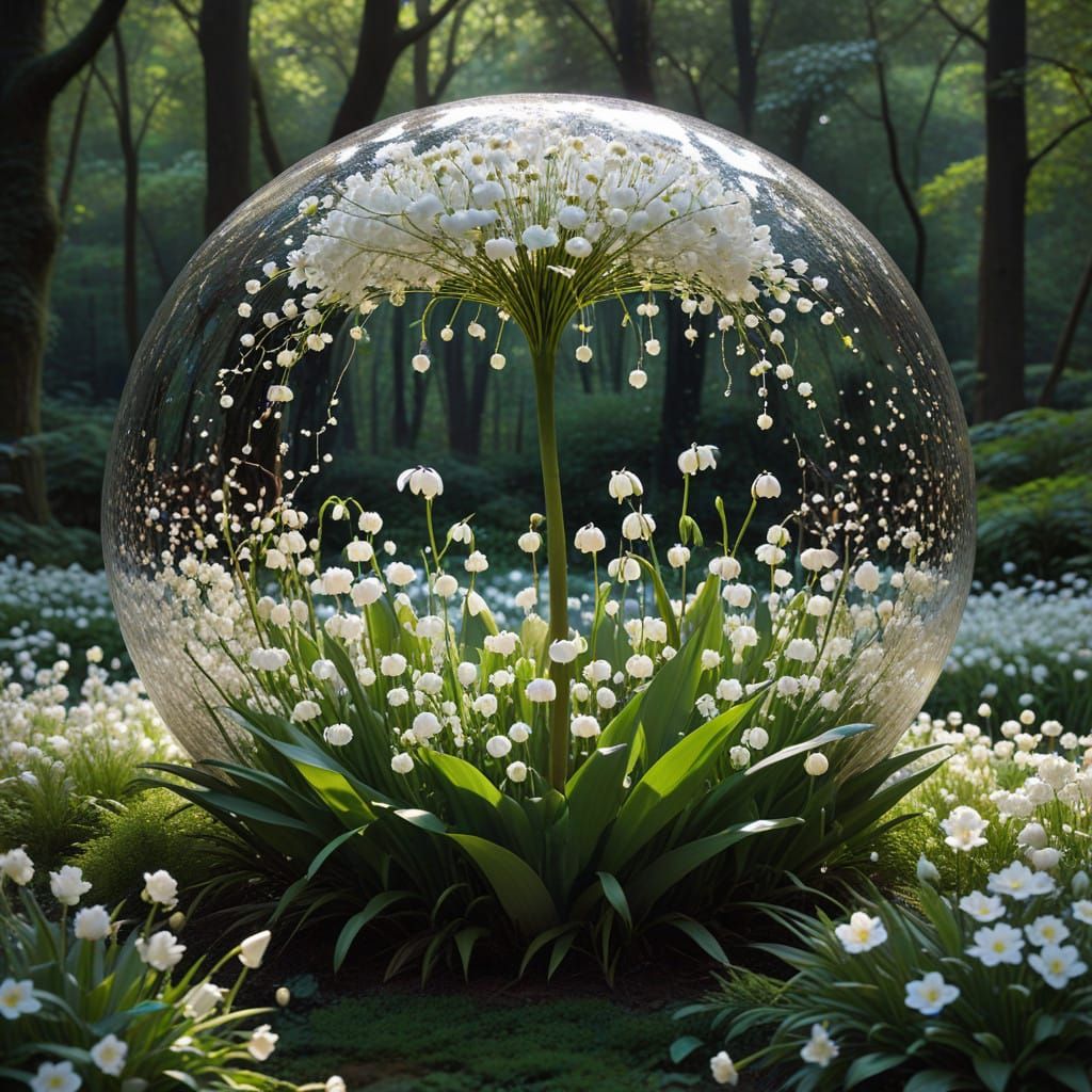 Dreamy Forest Garden in Soft Focus