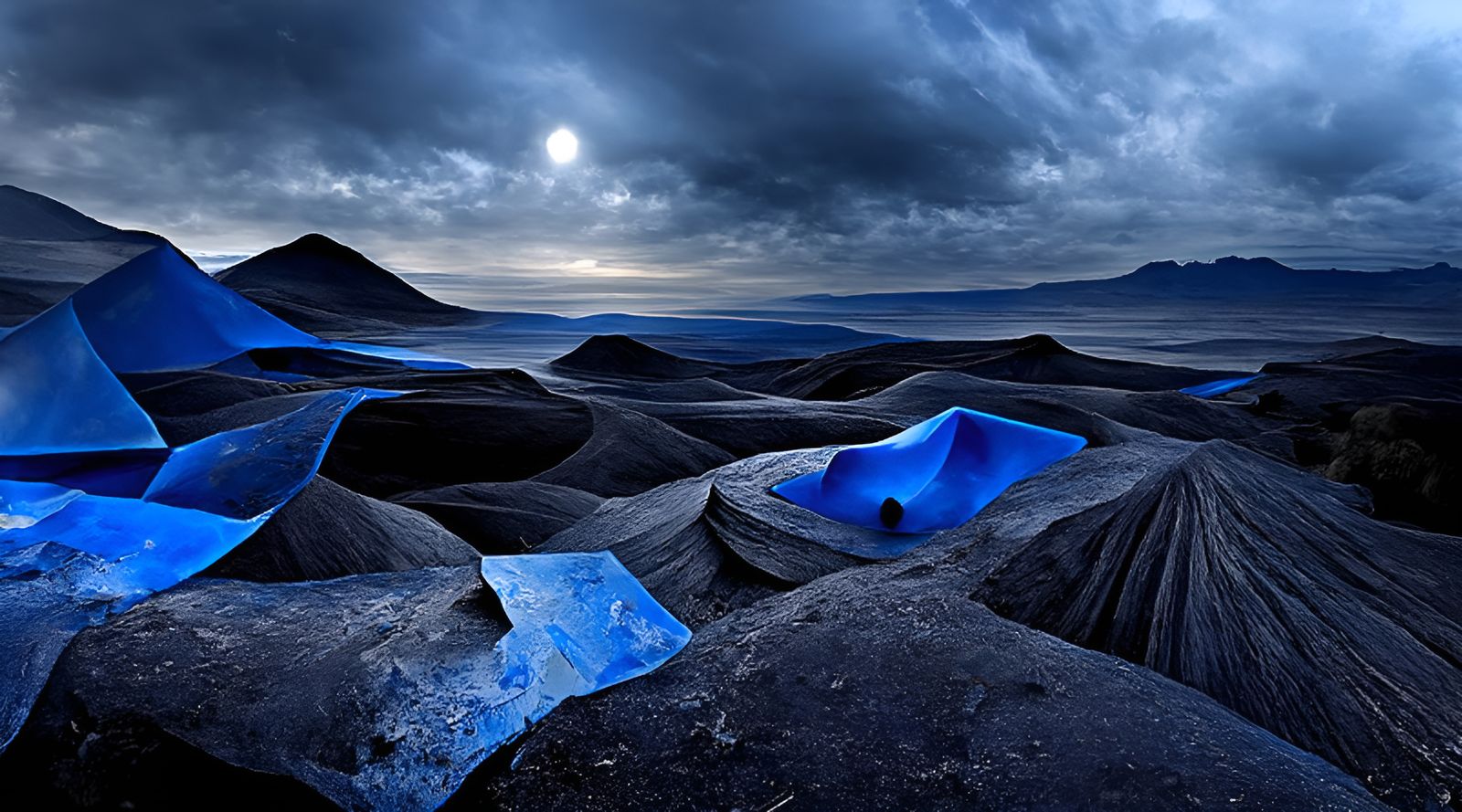 Blue Vanitas Veduta Landscape Art