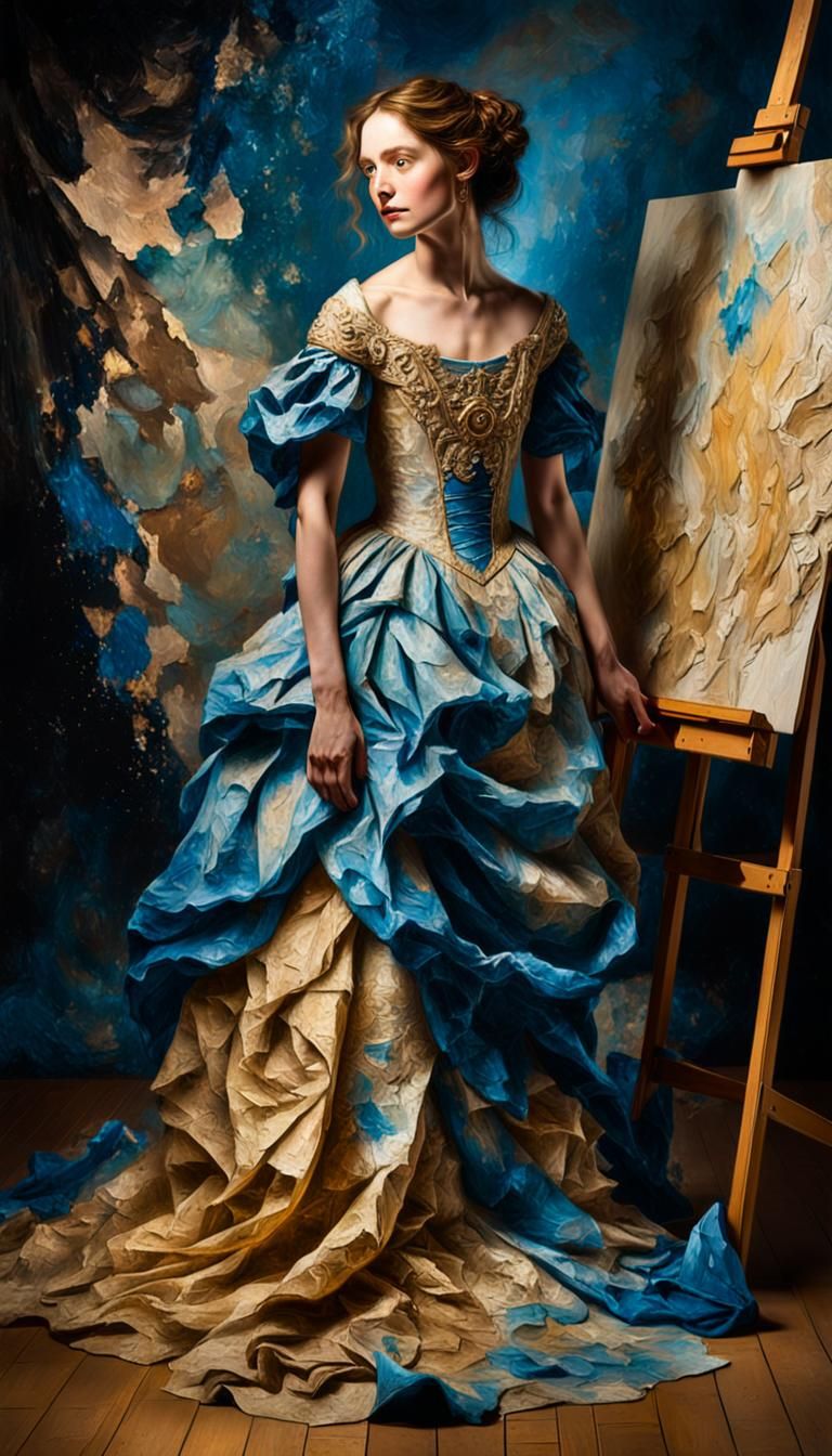 Rembrandt-Inspired Portrait in Oil on Canvas