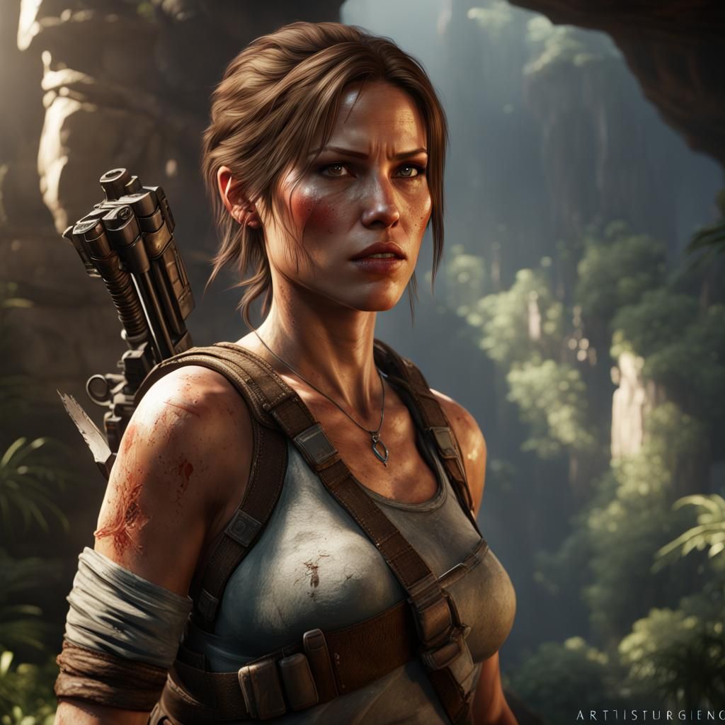 Affectionate and Gentle Lara Croft Concept Art