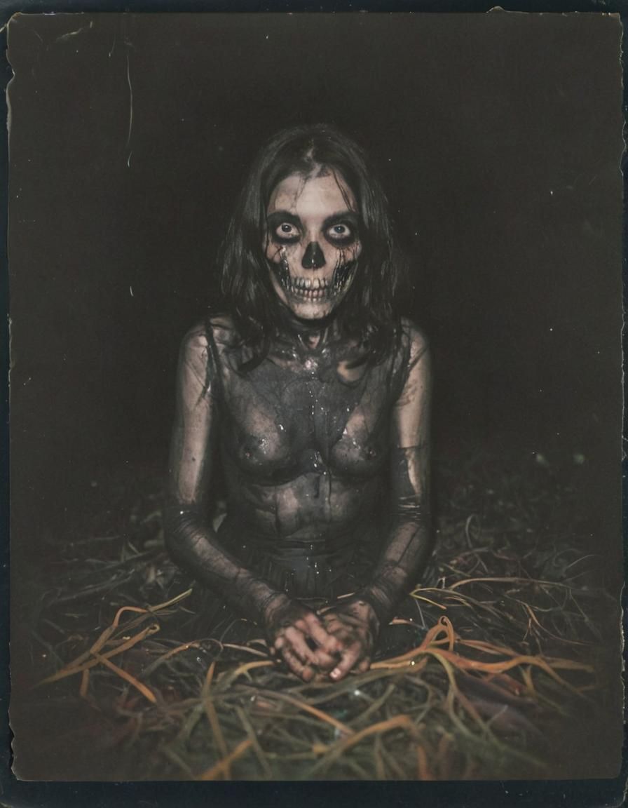 Creepy Damaged Polaroid Time Spectra Long Exposure