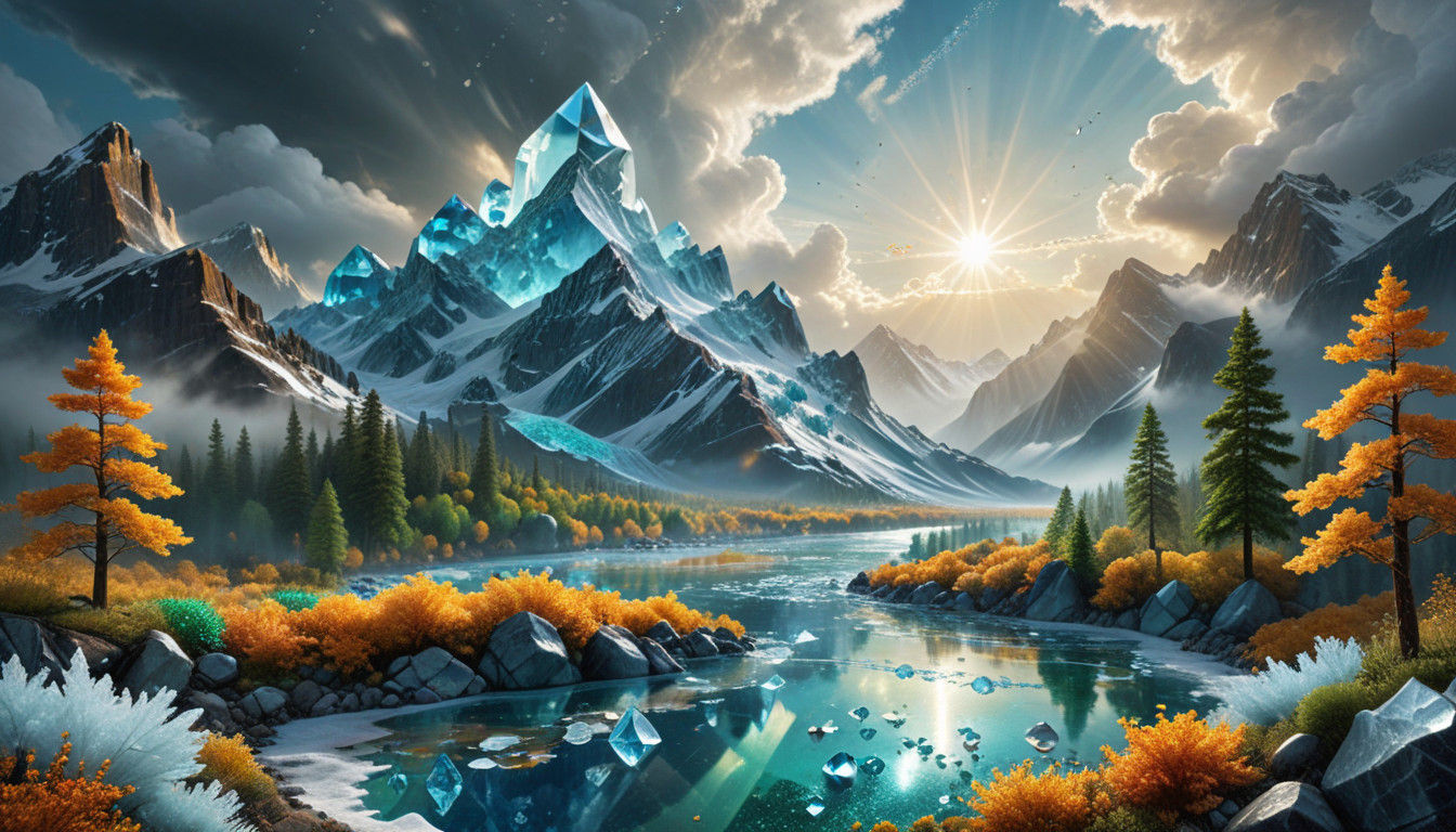 Dazzling Gemstone Paradise in Vibrant Colors