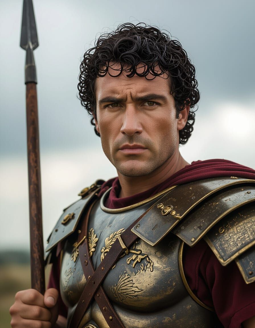 Roman Soldier in Heroic Realism Style