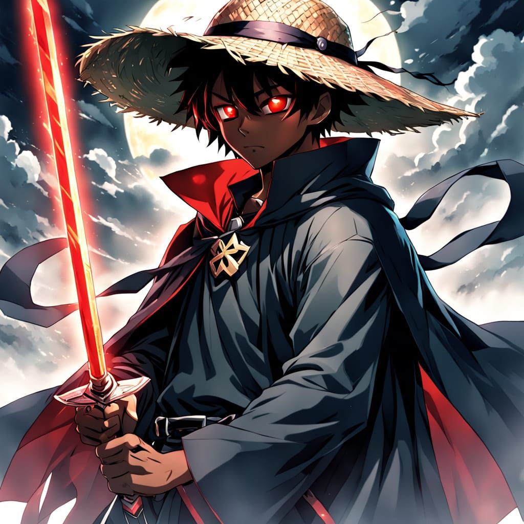 Dark Samurai in Anime Style
