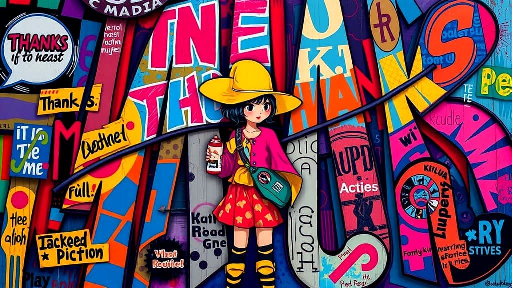 Surrealist Abstract Street Art in Underground Comix Style