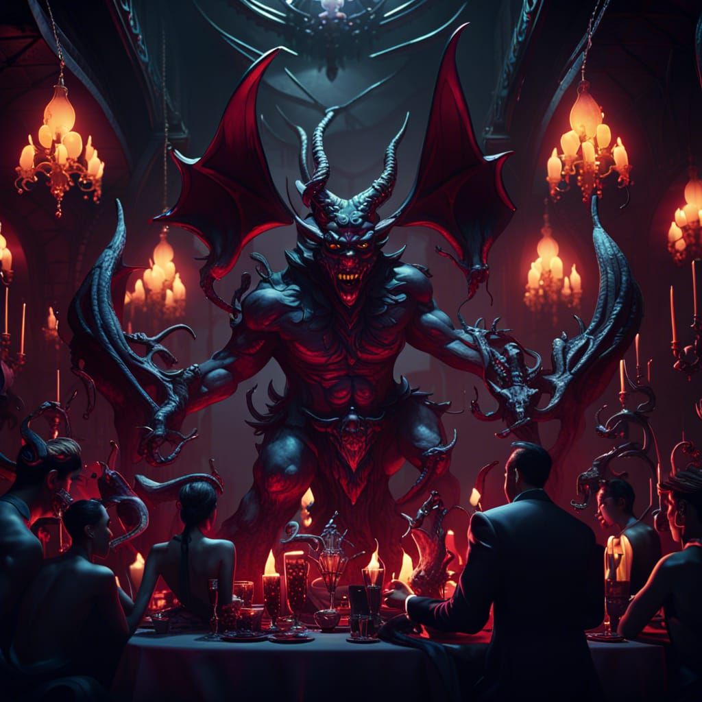 Luxurious Demon Party in Noir Style
