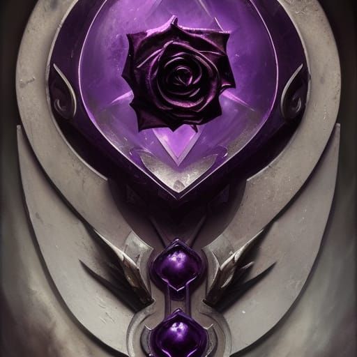 Purple Rose Assassin Sigil in Dark Fantasy Style