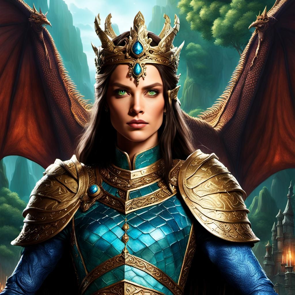 Dragon Queen Concept Art in Dark Fantasy Style