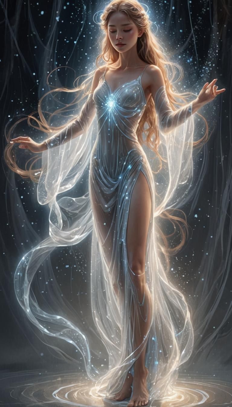 Luminous Goddess in Ethereal Digital Painting