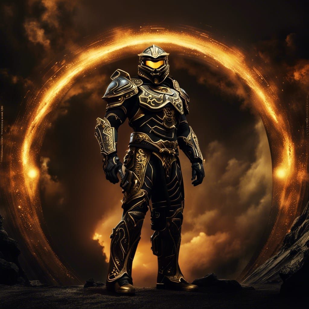 Armored Soldier at Hell's Gate: Fantasy Concept Art