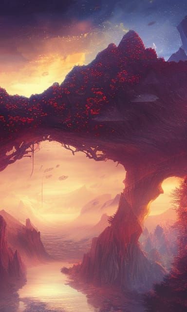 Fantastical Road Trip in Detailed Matte Painting