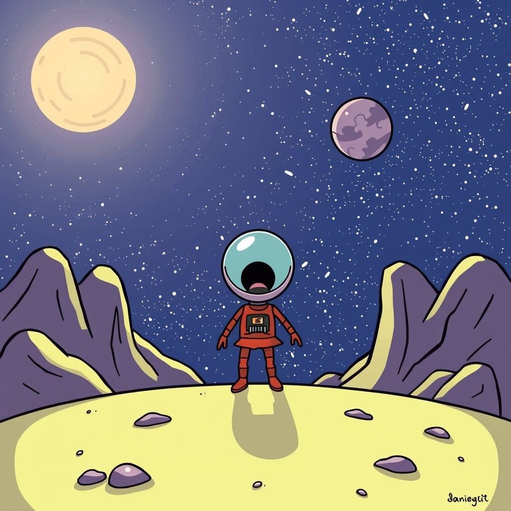 Cosmic Cartoon of Eternal Silence