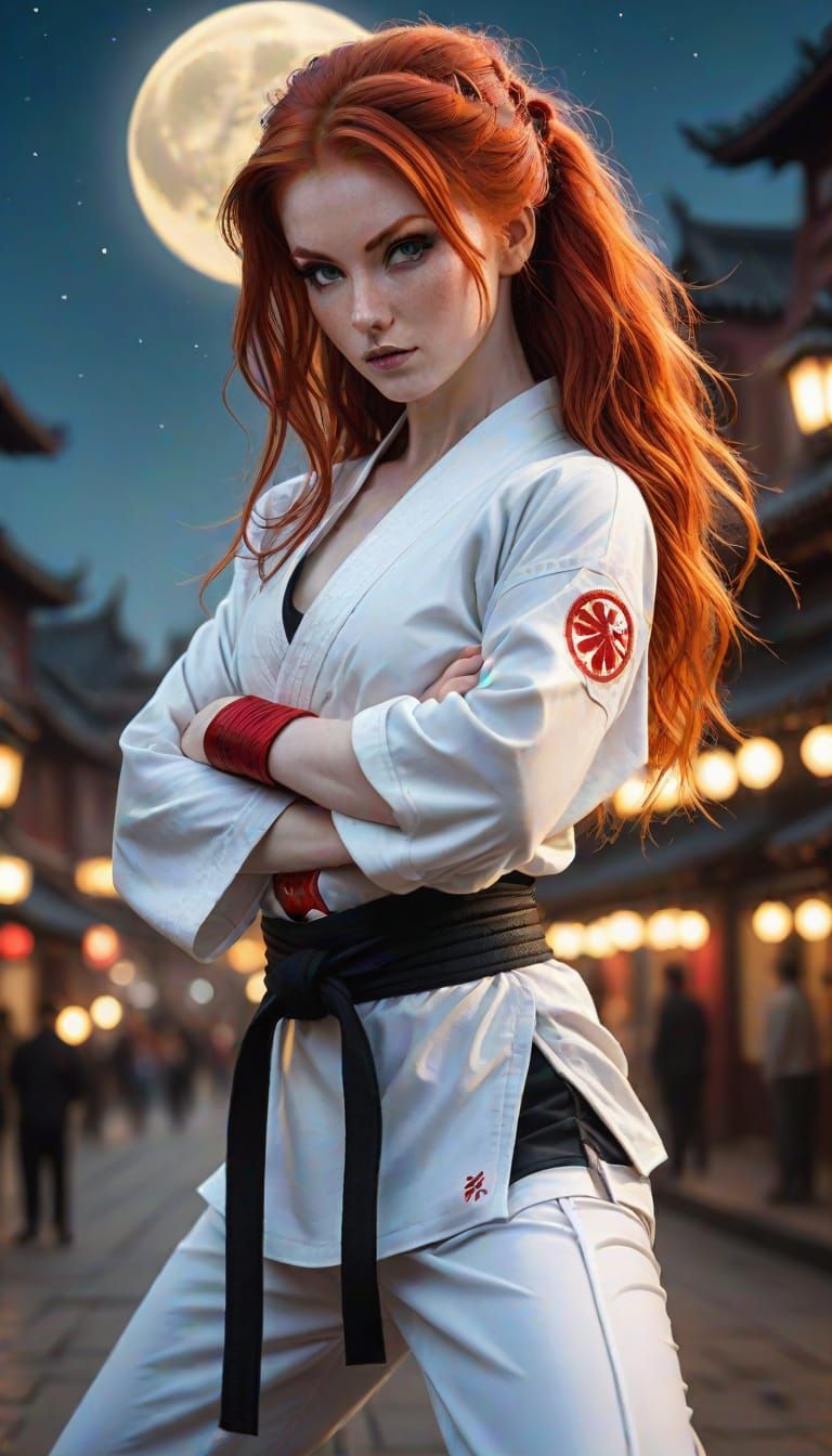 Redhead karate Girl
