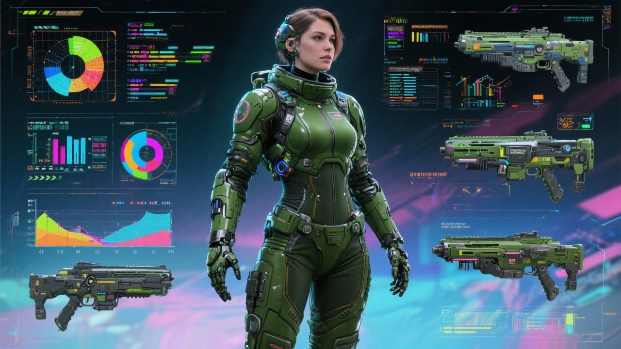 Female Combat Space Suit: 3D Technical Design