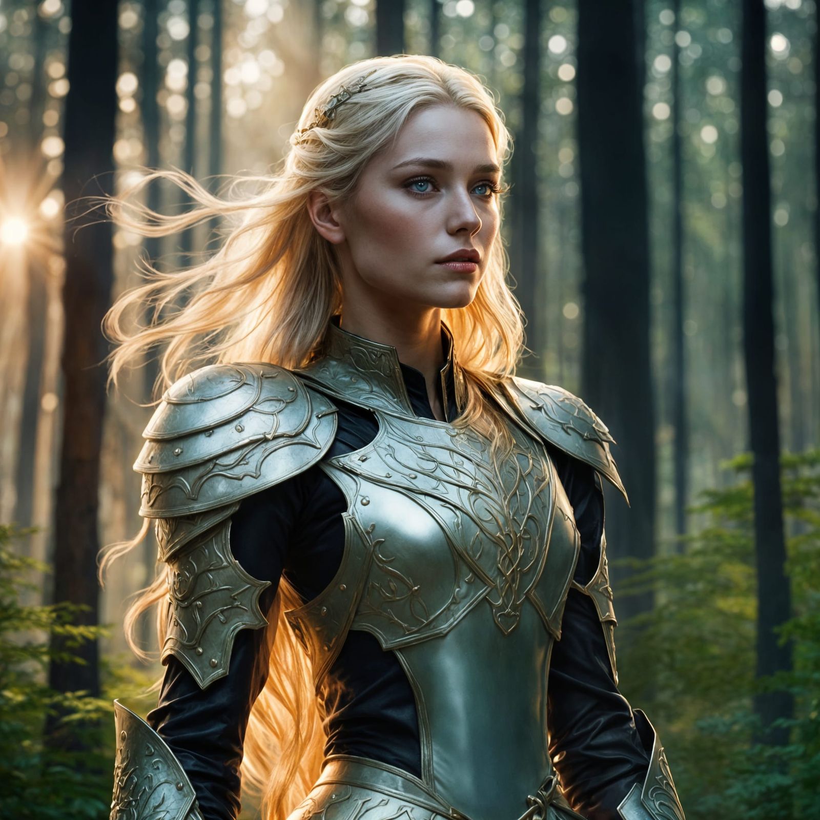 Beautiful Vampire with Wolves in DnD Style