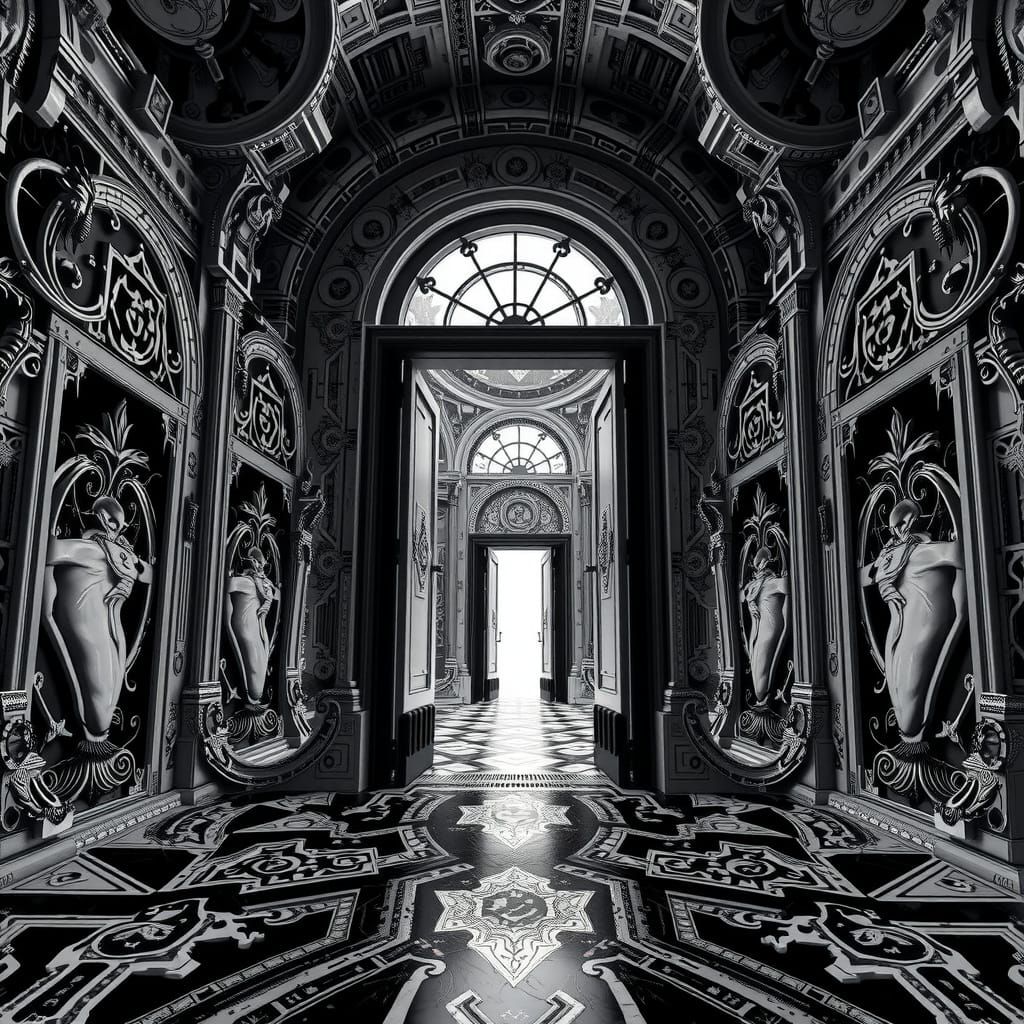 Escher-Inspired Doors to Nowhere in Dreamcore Sci-Fi