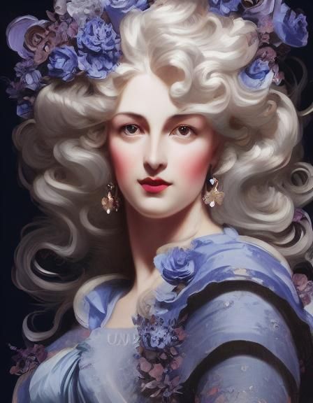 Fantasy Portrait of Beautiful Woman in Fire