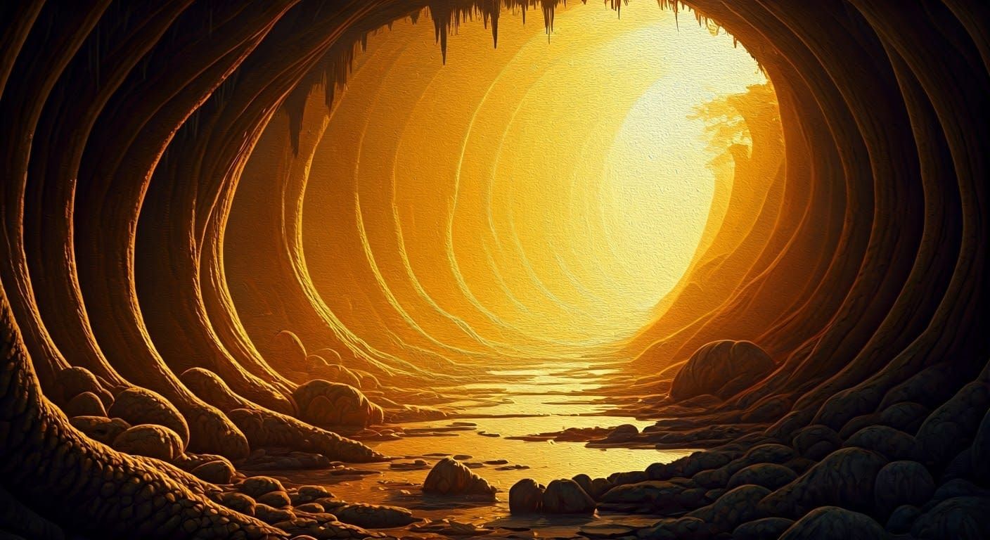 Dinotopia-esque Dreamscape in Oil Painting Style