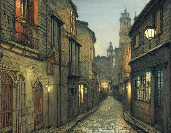 Portuguese Alleyway in Victorian Style