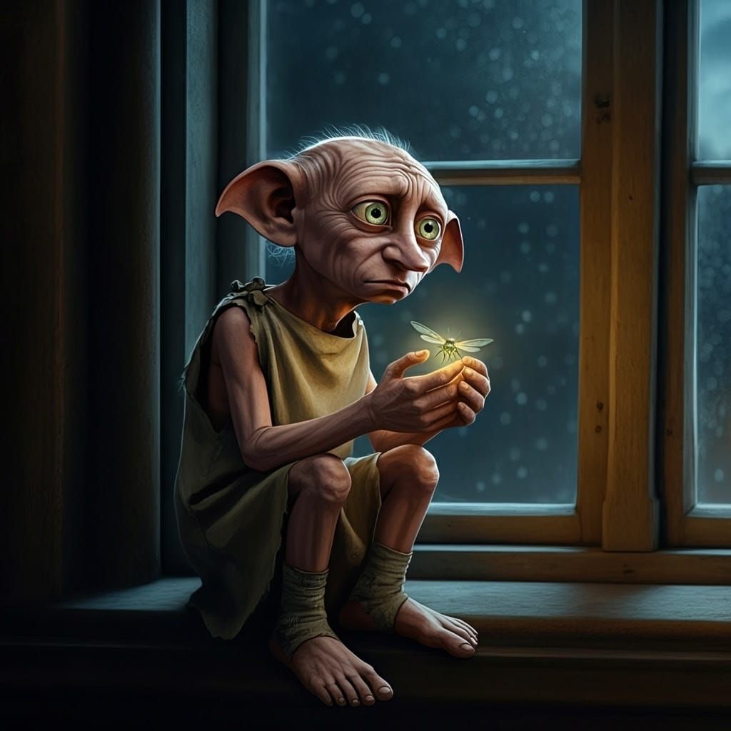 Dobby and the Firefly at Twilight