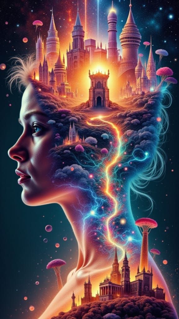 Surreal Landscape of Mind as Geometric Abstract Art